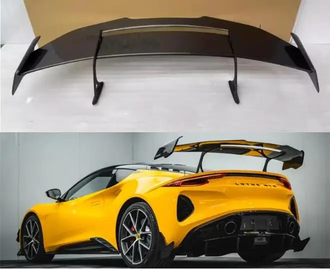 

For Lotus Emira 2021 2022 2023 2024 Real Forged Carbon Fiber Car Rear Wing Trunk Lip Spoiler