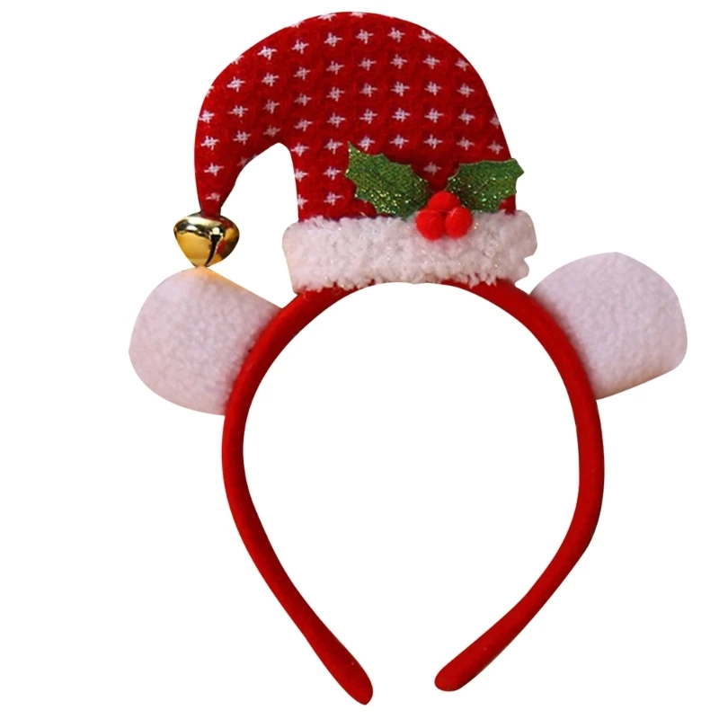 Christmas Hat Headdress Holiday Head Accessories Adult Kids Plush Headpieces Dropshipping