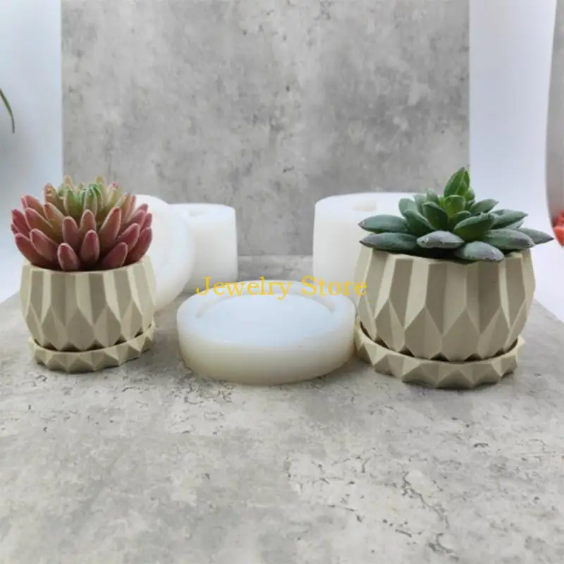 

F2TD маленький цветочный горшок Силиконовый плесень DIY Суккуленты бетон цветочный горшок ваза штукатурка цементная глиня