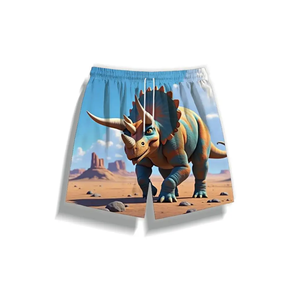 

1pcs Men's Short swim trunks2026 Summer 3D Printed Short sleeve Breathable Polyester running Quick drying Work pants man