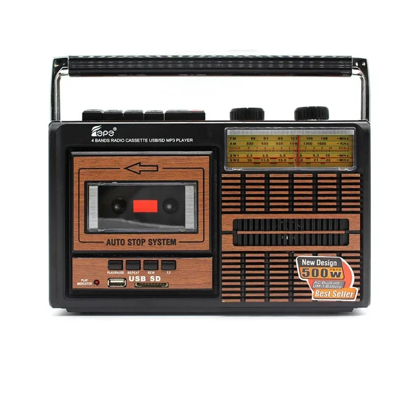 Retro Tape Recorder Portable Cassette Recorder U Disk Card Bluetooth AC/DC Dual-Use