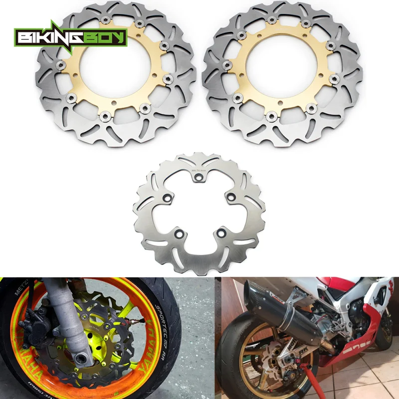 BIKINGBOY FZ6 600 Fazer 04 05 06 07 FZ6 600 S2 ABS 07-10 FZ6R 600 09-22 MT-03 660 05-14 08 Front Rear Brake Discs Disks Rotors