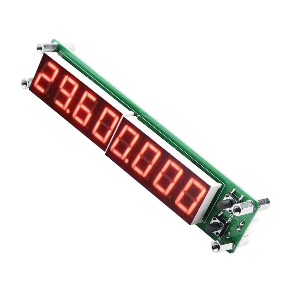 A04I PLJ-8LED-H RF Signal Frequency Counter Cymometer Tester Module 0.1-1000MHz, LED Digital Cymometer Frequency Meter(Red)
