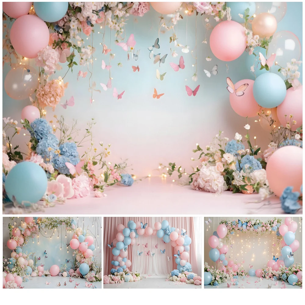 pano-de-fundo-para-primeiro-aniversario-de-bebe-baloes-coloridos-floral-borboleta-retrato-de-casamento-decoracao-de-cha-de-bebe-fundo-de-fotografia