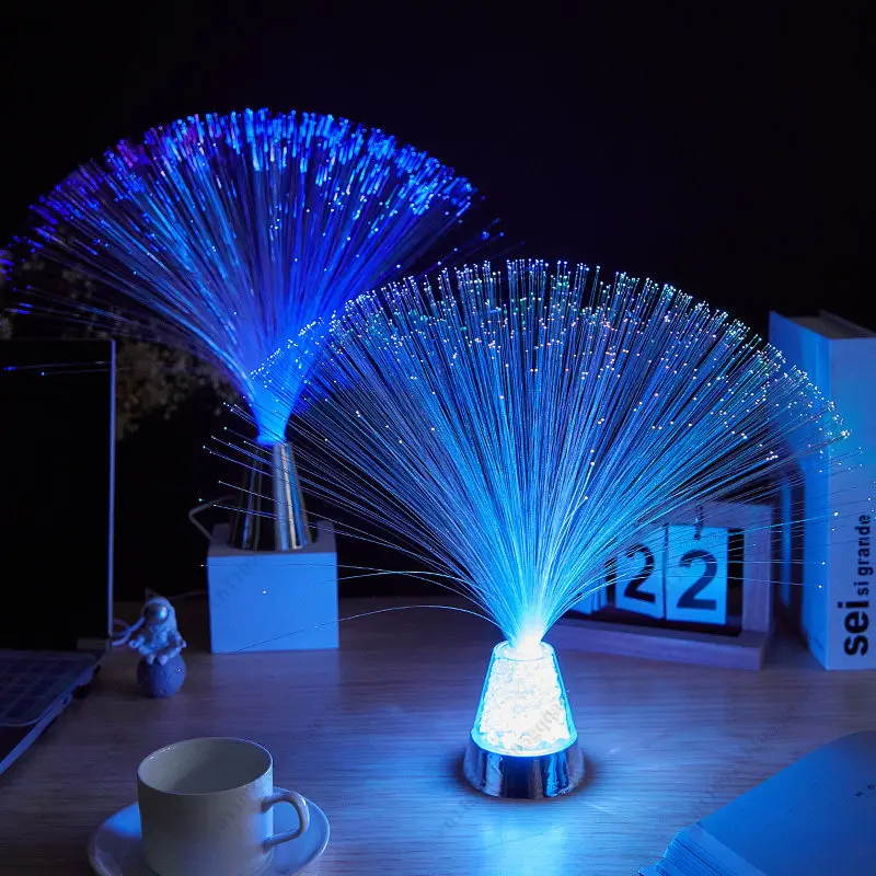 LED Fiber Optic Starry Sky Bedside Lamp Romantic Wedding Bedroom Decor