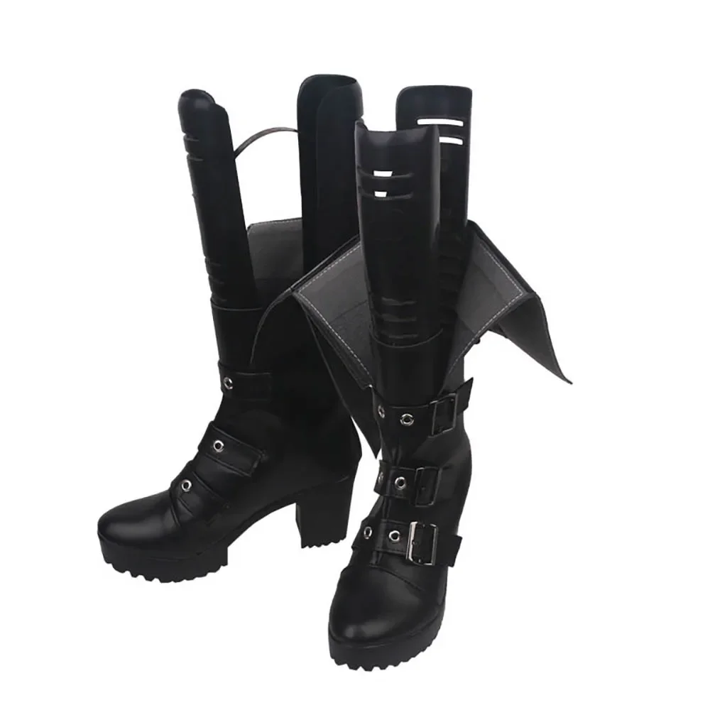 NIKKE: Goddess of Victory Yuni Cosplay Boots High Heel Black Shoes Custom Made