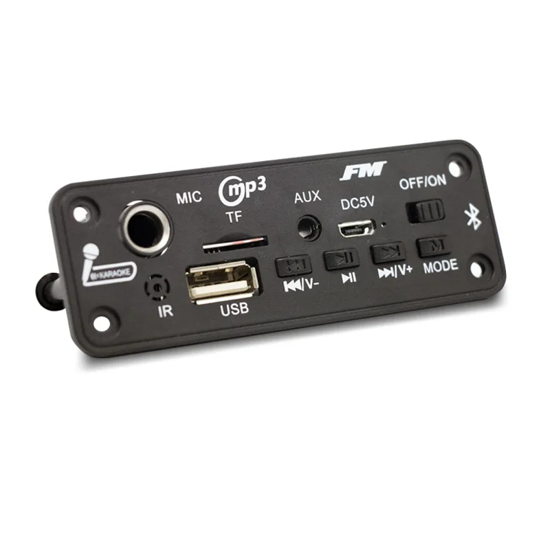 New BT 5.0 Card Style Decoder Board 2x3W MP3/WAV Audio Voice Recorder FM Radio E-Book Reading MP3 Decoder Player Accessory
