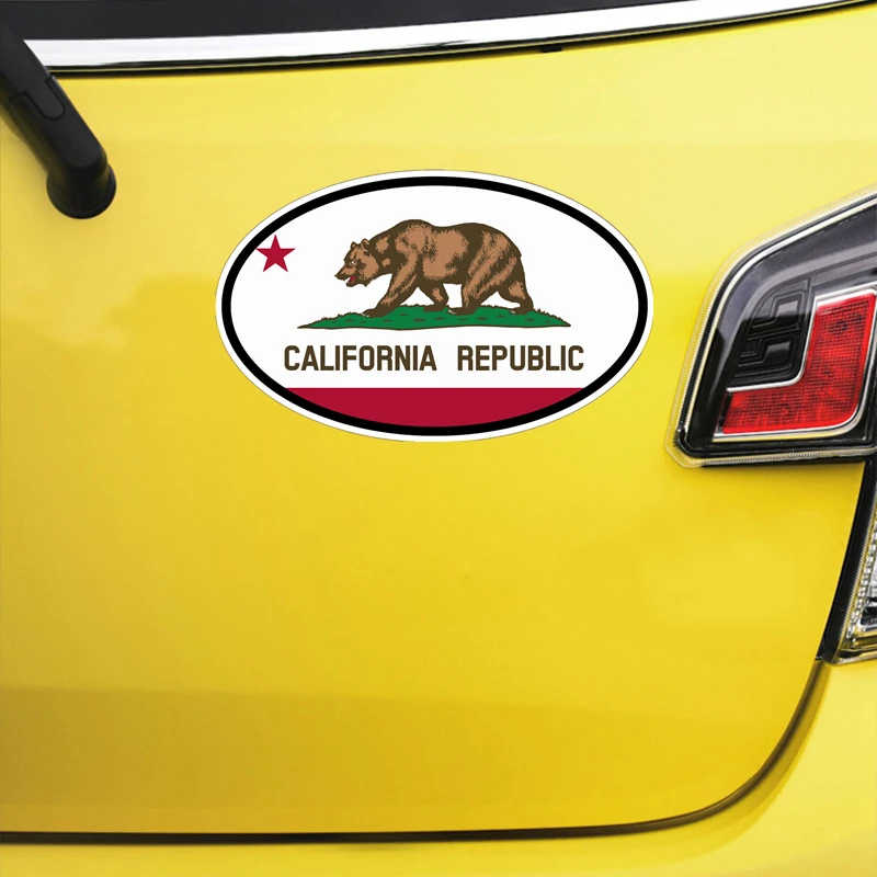 33409# Funny Car Sticker For California Republic Flag Waterproof Vinyl Decal Car Accessories Pegatinas Para Coche Car Styling