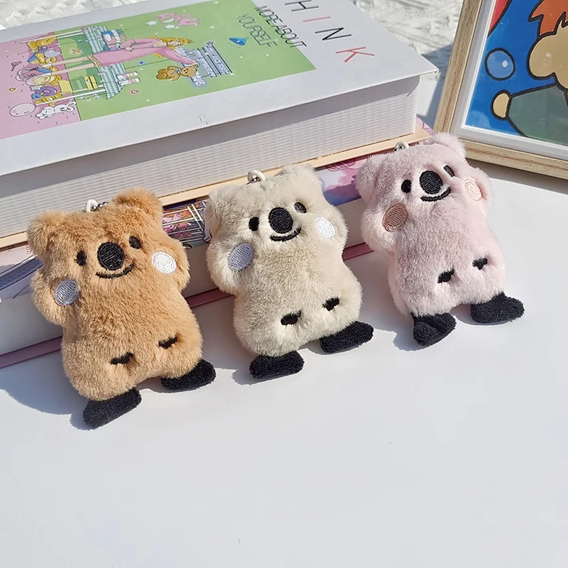 Cute Cartoon Plush Doll Koala Keychain Hanging Ornaments Hanging Clothing Accessories Bag Decoration Car Keychain Pendant Gifts