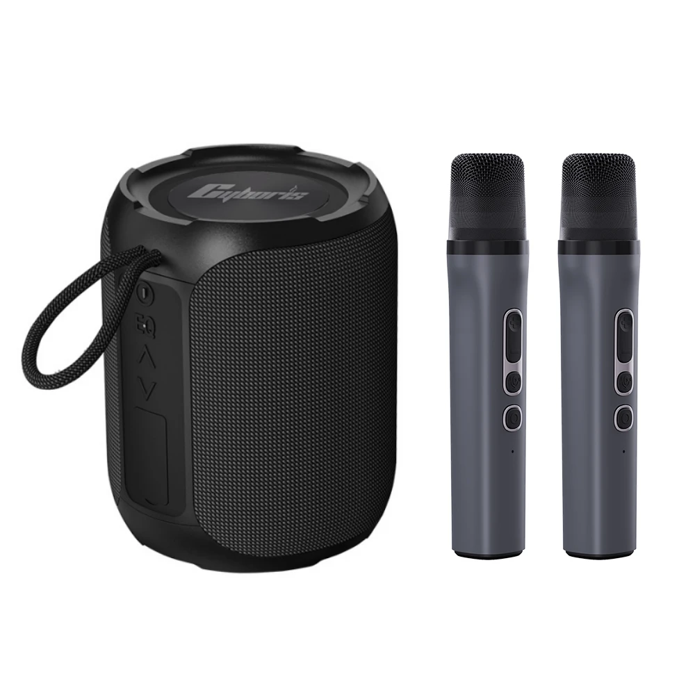 

Mini Karaoke Machine with Two Microphones 40W Small Portable Wireless Speakers, IPX7 Waterproof Outdoor Speaker