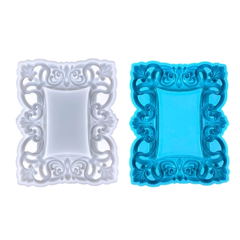 

Epoxy Fancy Lace Photo Frame Ornaments Silicone Mold for Jewelry Making
