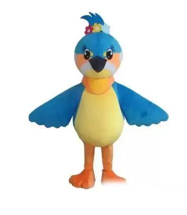 New Adult Halloween Christmas Halloween Lovly Blue Bird Mascotte Fancy Cartoon Mascot Costume Plush Fancy Dress Mascot Costume