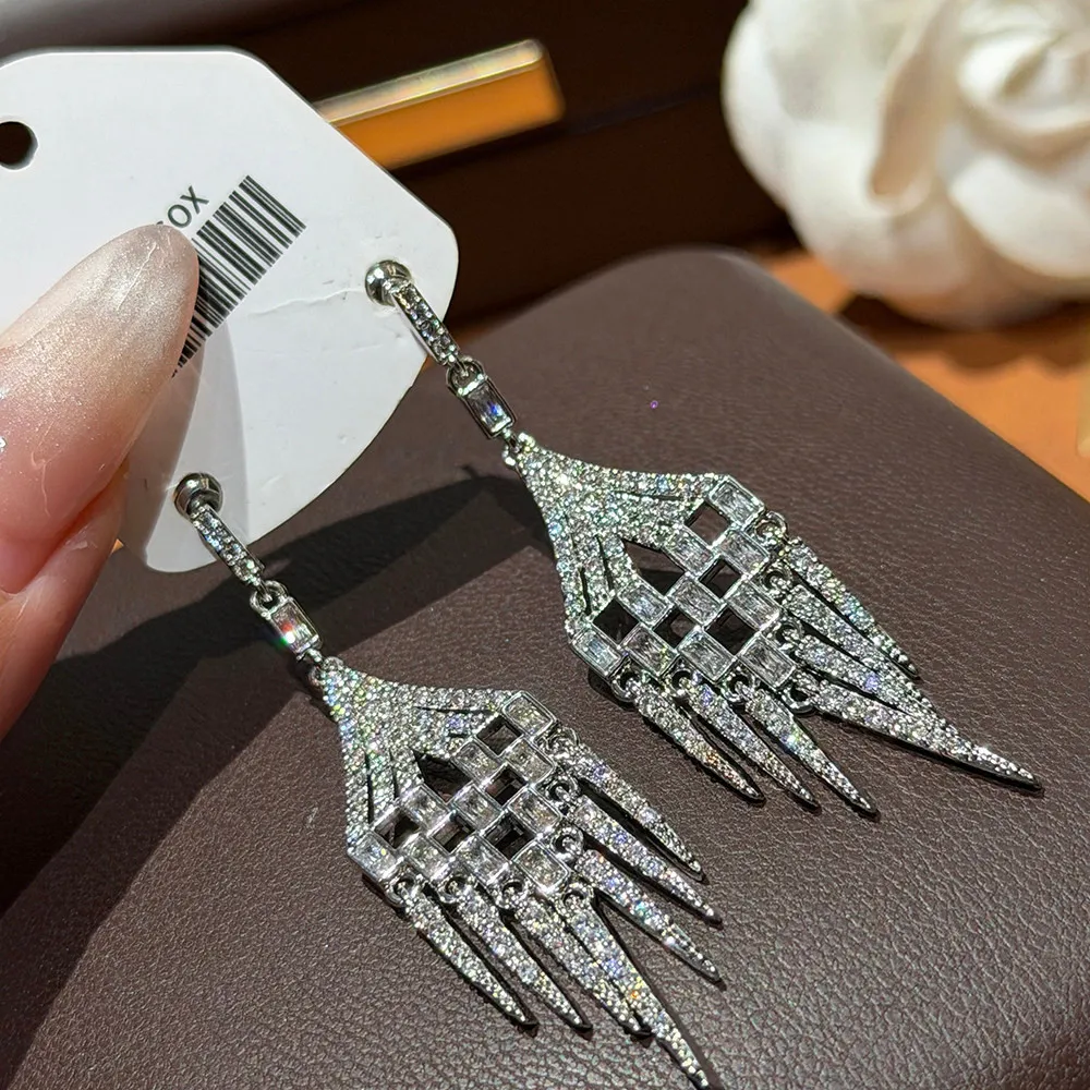 

Korean Fashion Fashion Luxury Flower Exquisite Temperament Fringed Earrings