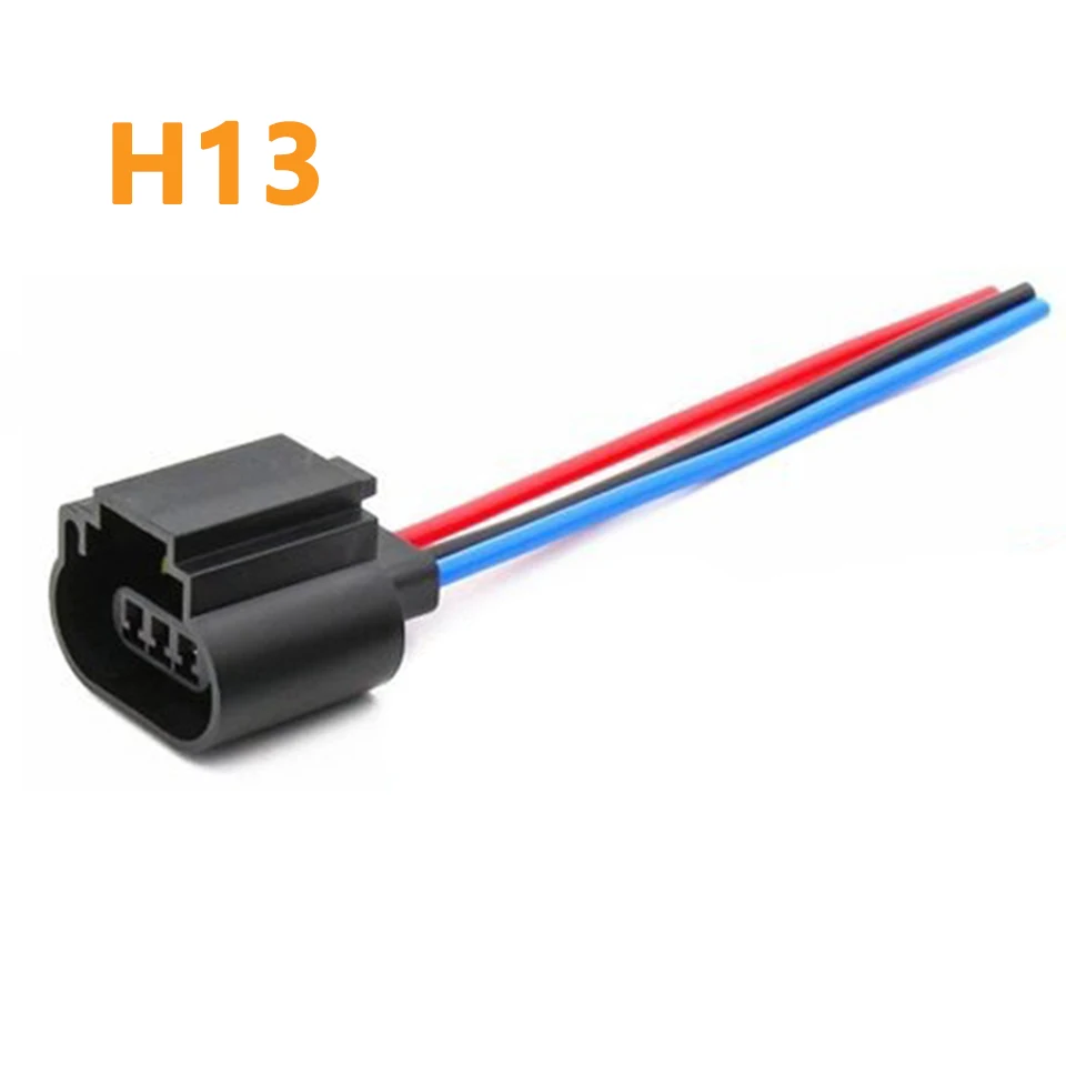 1pc h4 h7 h11 h13 h16 9007 9005 fêmea lâmpada tomada adaptador conector titular base lâmpada do carro fio estendido farol luz de nevoeiro