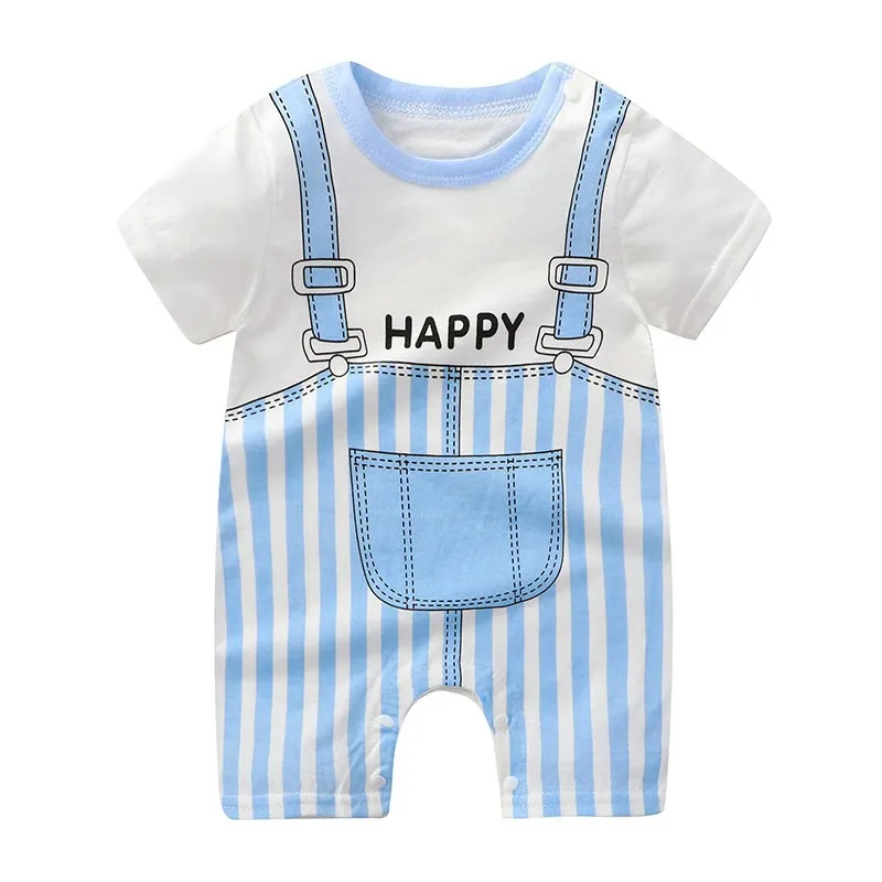 Zomer Bebe Romper Baby Meisje En Jongen Kleding 0 Tot 12 Maanden Baby Kostuum Baby Kleding Cartoon Schattige Jumpsuits Katoen