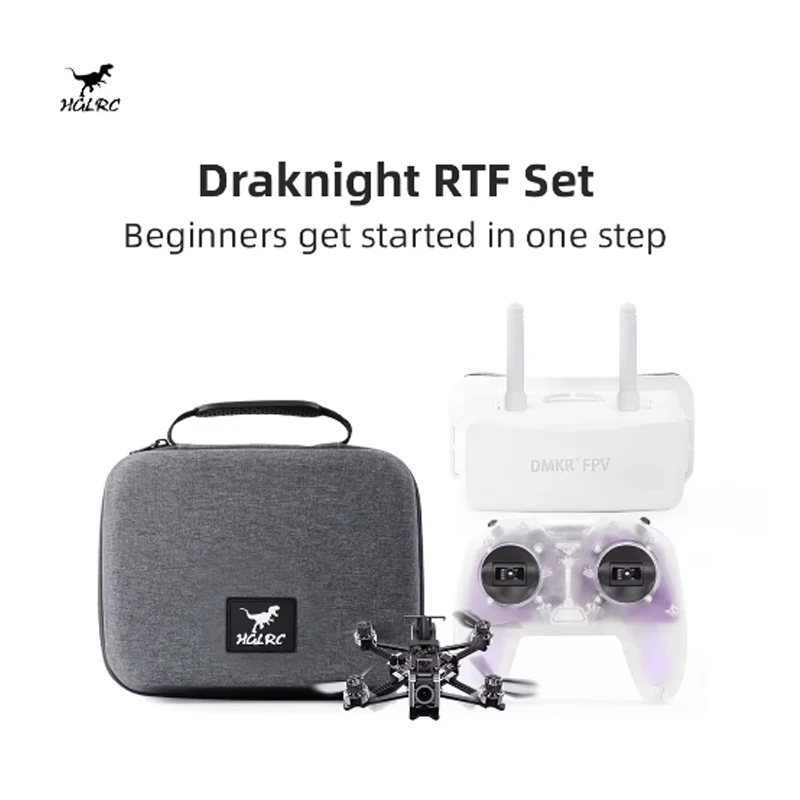 

HGLRC Draknight 2inch RTF Set Draknight Drone with C1 Remote Controller 5.8G FPV Goggles for FPV Pilot Beginner