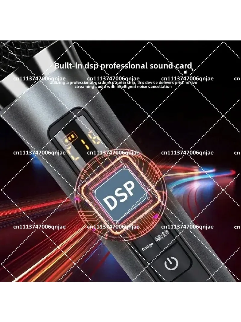 ライブサウンドカードマイク-オールインワン屋外カラオケ-ポータブルノイズキャンセリング-bluetoothマイク