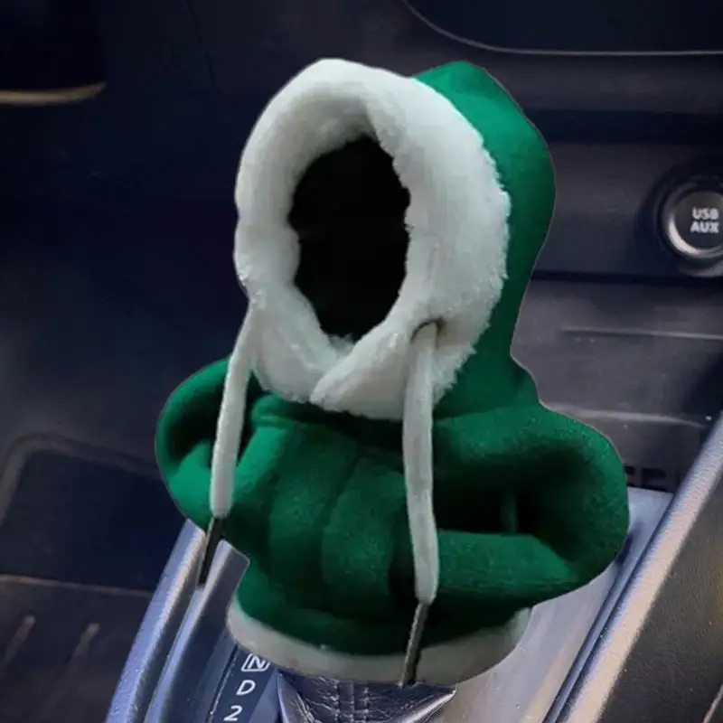 Gear Shift Cover With Drawstring Gear Stick Santa Claus Dress Up Hoodie Shift Cover Decoration For Caravan Trucks