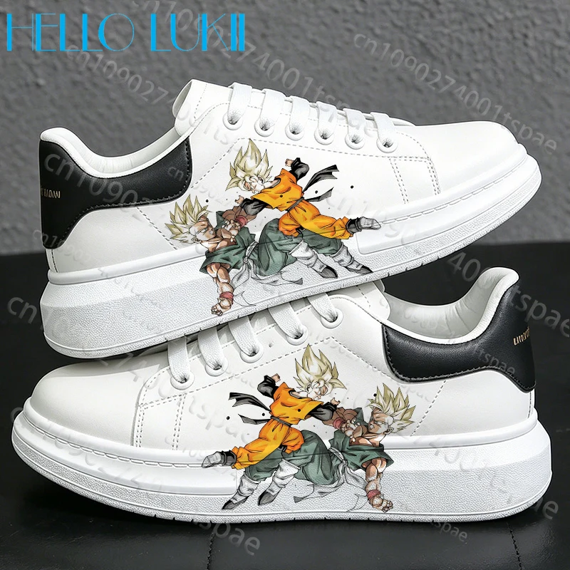 Size 35-44 Adult Shoes Dragon Ball Print Popular Personality Goku Man Woman Cool Fashion Walking Shoes Free-express