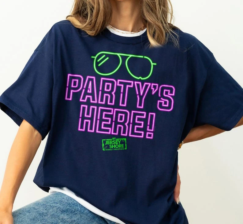 MTV Jersey Coast Party T-shirt, Retro Music TV T-shirt, MTV Logo T-shirt, 80s and 90s Retro Family T-shirt  graphic t shirts