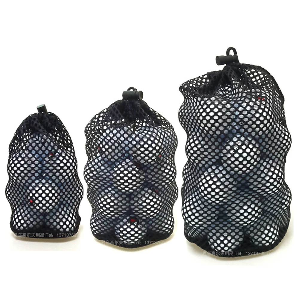 

Accessories Lightweight Nylon Carrying Bag Black Sports Mesh Net Golf Storege Bag Golf Mesh Bag Golf Ball Bags Drawstring Pouch