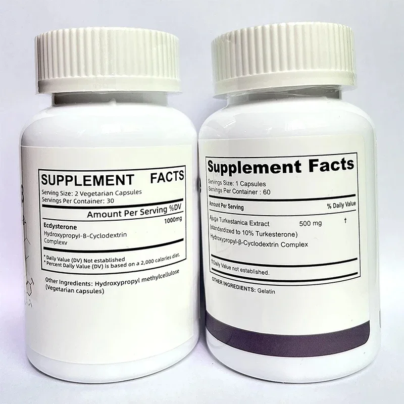 2 Bottle 120 Pills Ecdysterone Capsule+Turkesterone Capsules Increased Muscle Mass Burn Fat Maintain Energy Levels