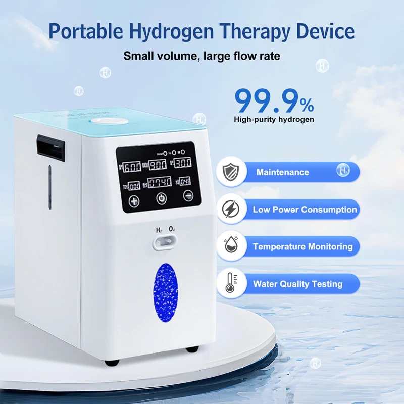 عالية النقاء الهيدروجين H2 آلة استنشاق التنفس مركز العافية معدات مولد استنشاق الهيدروجين 1500/3000 مللي الغاز البني