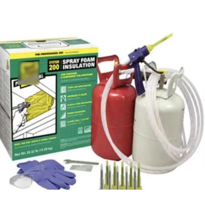 YG 600ft 300ft Ratio 1:1 Two Component Closed Cell Open Cell Polyurethane Spray Foam Kit Portable Pressure Tank Insulation Kits