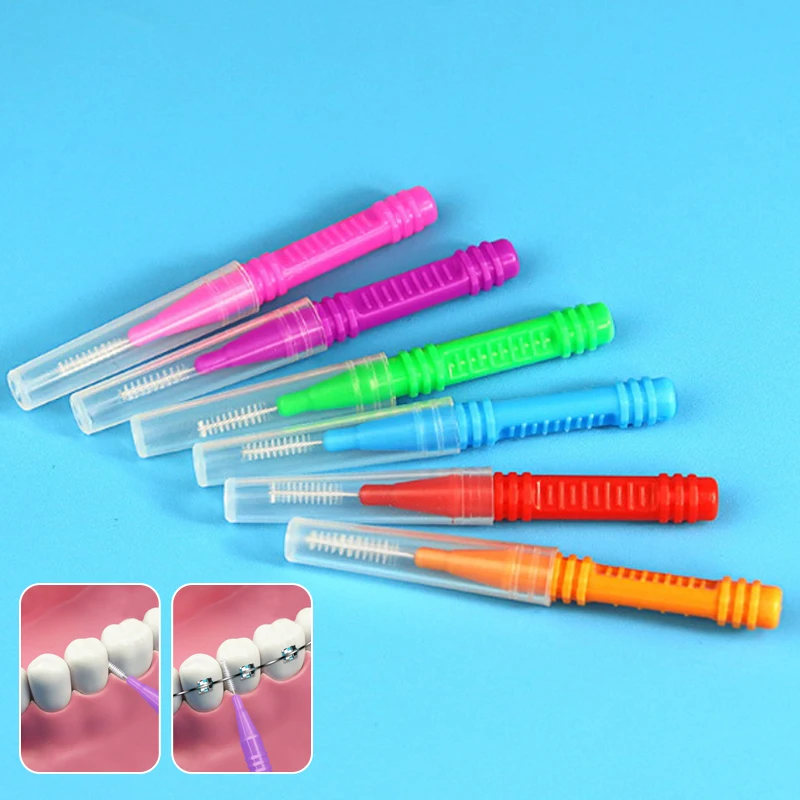 Escovas interdentais para cuidados de saúde, branqueamento dentário, limpadores ortodônticos, escova dental, ferramenta de higiene oral, 10PCs