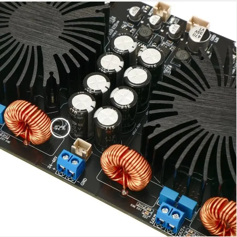 บอร์ดเพาเวอร์แอมป์ YJ-TPA3255 แบบดูอัลคอร์ กำลังสูง 2.0 คลาส D พร้อมฮีทซิงค์สำหรับใช้ในบ้าน