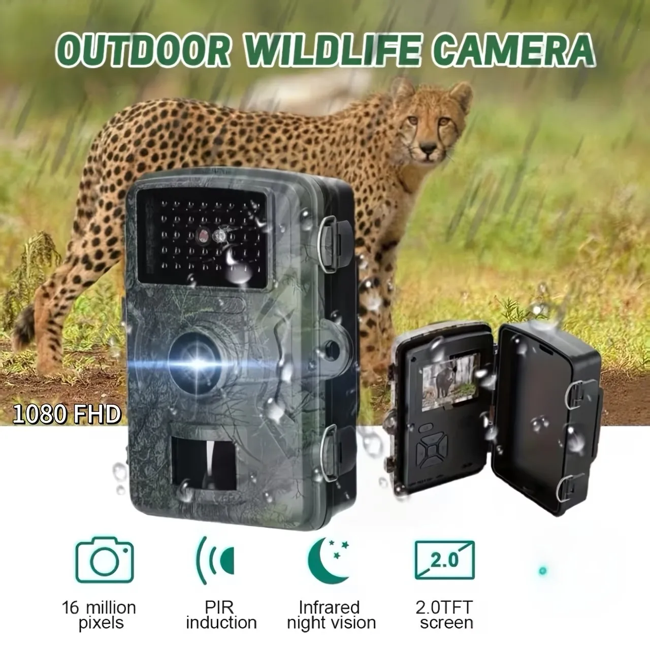 Hunting Trail cameras Infrared Night Vision Motion Activated Trigger Security Cam  16MP 1080P 940nm  Outdoor Wildlife Photo Trap