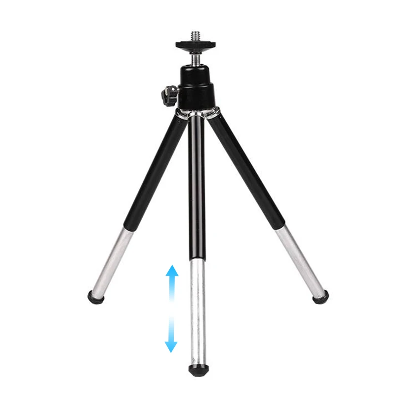 Portable Mini Tripod Table Tripod Stand 1/4\'\' Screw With Adjustable Height And Angle for Phone Smartphone Web Camera