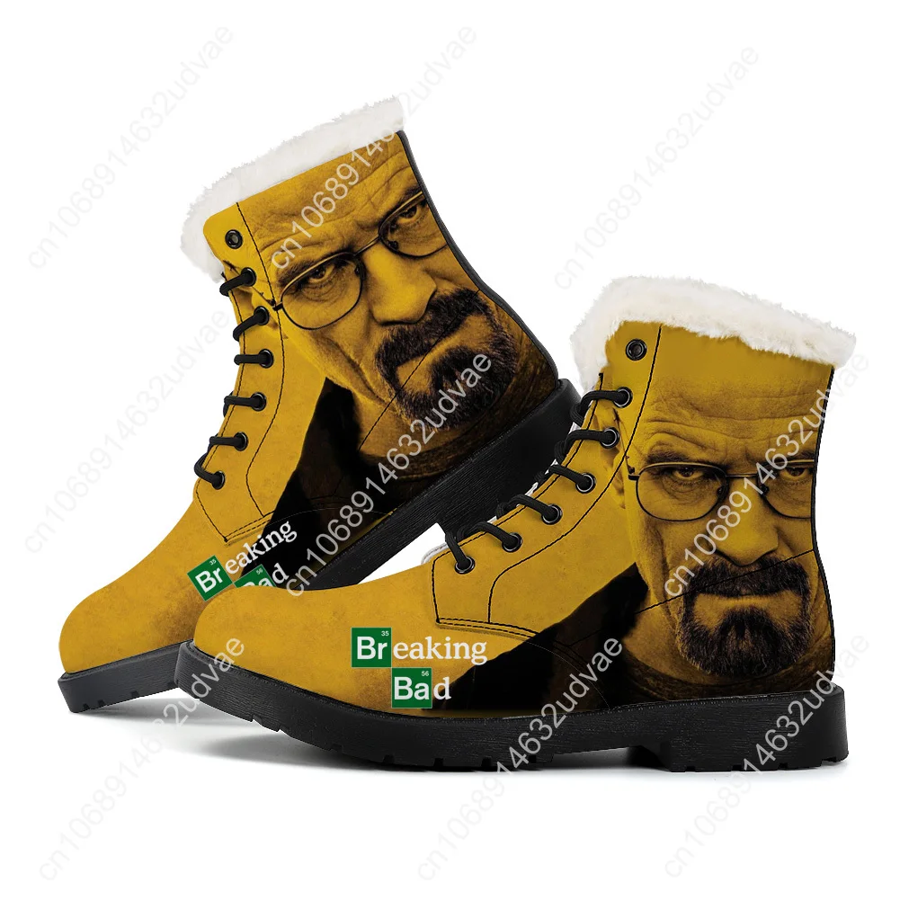 

Breaking Bad Plush Boots Mens Womens Teenager Shoes Casual Boot Outdoor Light High Quality Print on Demand Customize Shoe