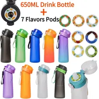 Flavored Water Bottle 650ml Sports Alr Drinking Bottle 7 Fruit Fragrance Pods Water Cup for Outdoor Camping Fitness Fashion