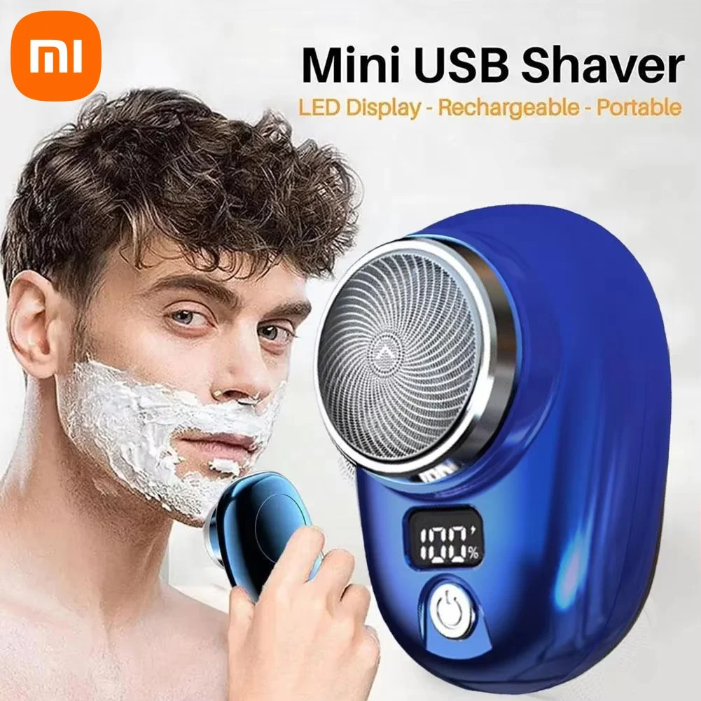 Xiaomi barbeador elétrico masculino usb recarregável portátil navalha confortável fácil viagem mini barba corpo aparador de pêlos bolso navalha