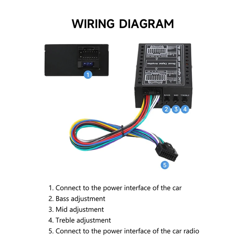 Car DSP Amplifier DC 12V Hi-Fi Booster Audio Stereo Digital Sound Processors 4X60w For Android Lossless Upgrade