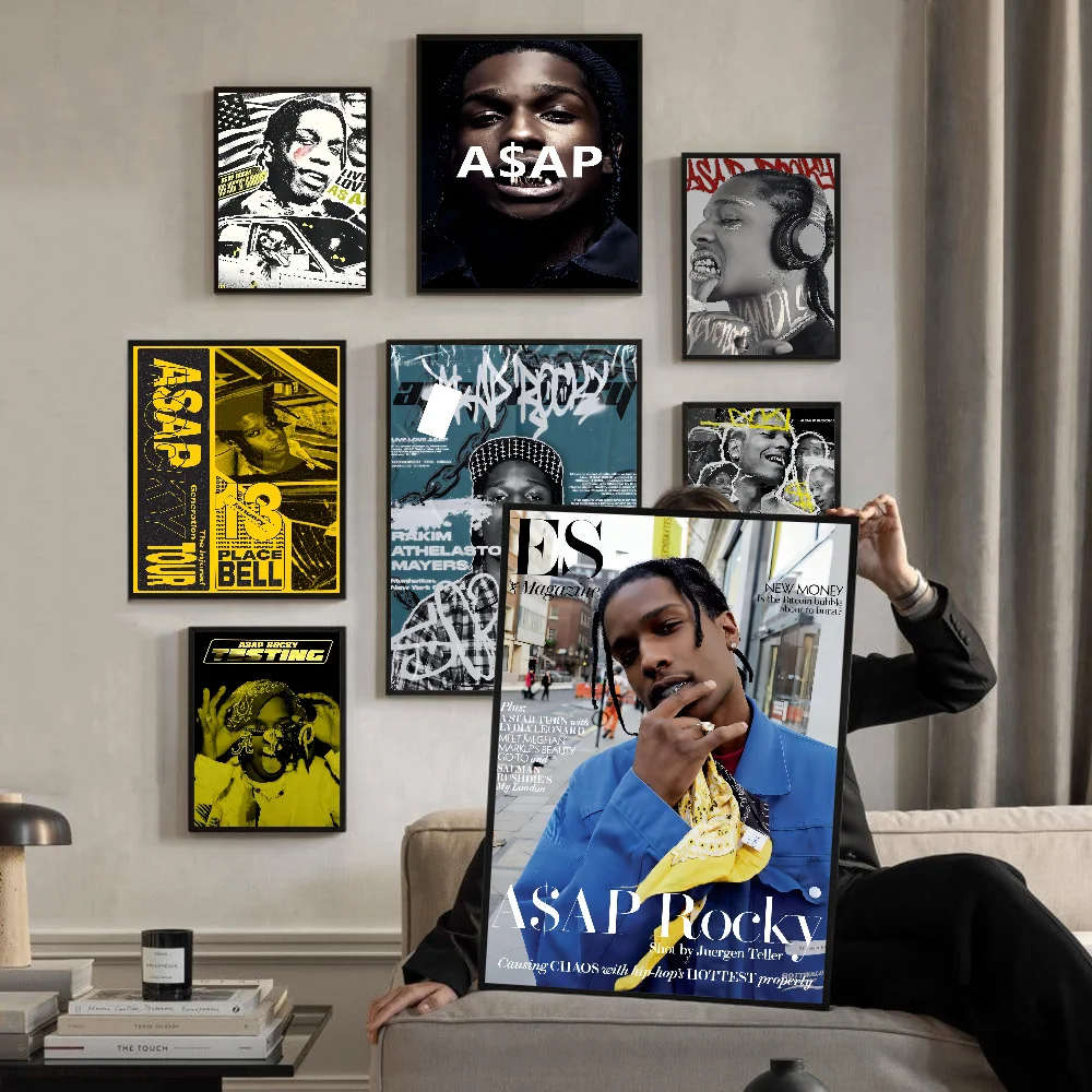 

Music Album Star Asap Rocky Classic Vintage Posters Waterproof Paper Sticker Coffee House Bar Home Decor