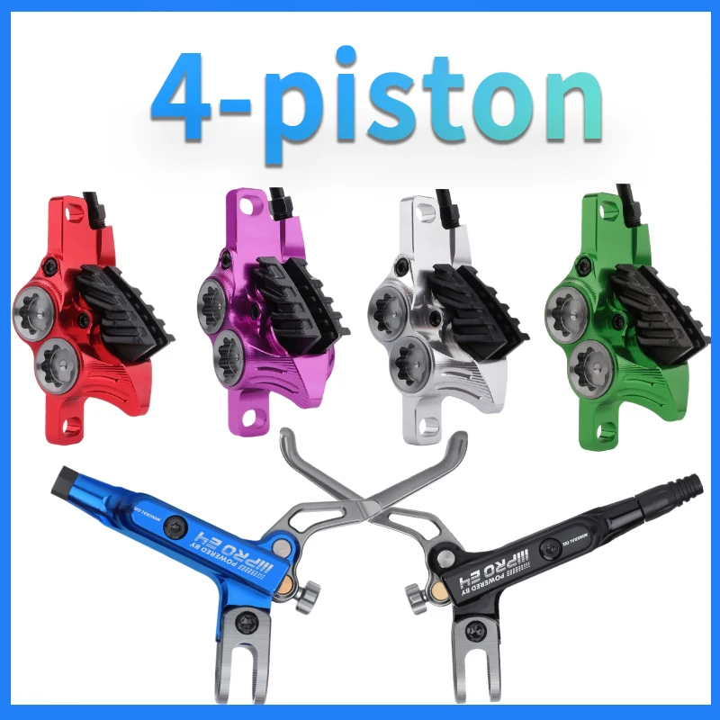 

IIIPRO E4 4-поршневые гидравлические тормоза Mtb для горного электронного велосипеда, электрический левый и правый задний гидравлический тормоз, комплект гидравлических тормозов для велосипеда