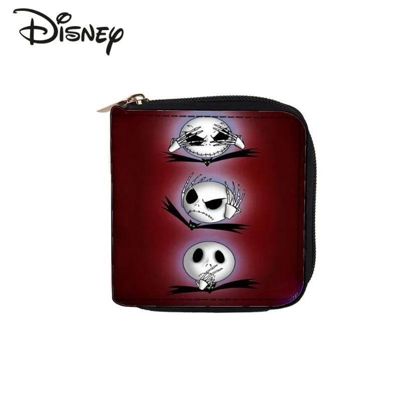 Disney Halloween Jack Fashion Men\'s Wallet Multifunctional Storage Student ID Card Bag Cartoon Short Women\'s Zero Wallet