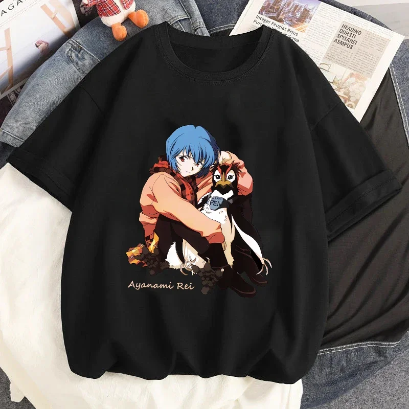 New Century-Evangelion Printed Tshirt Anime Ayanami-Rei Graphic T-shirt Summer Women Casual Short Sleeves T Shirt Tops Clothes