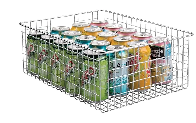 Freezer Organizer Bins Metal Wire Storage Baskets for Upright Refrigerator Chest Freezer, Organization for Fruit Vegetable