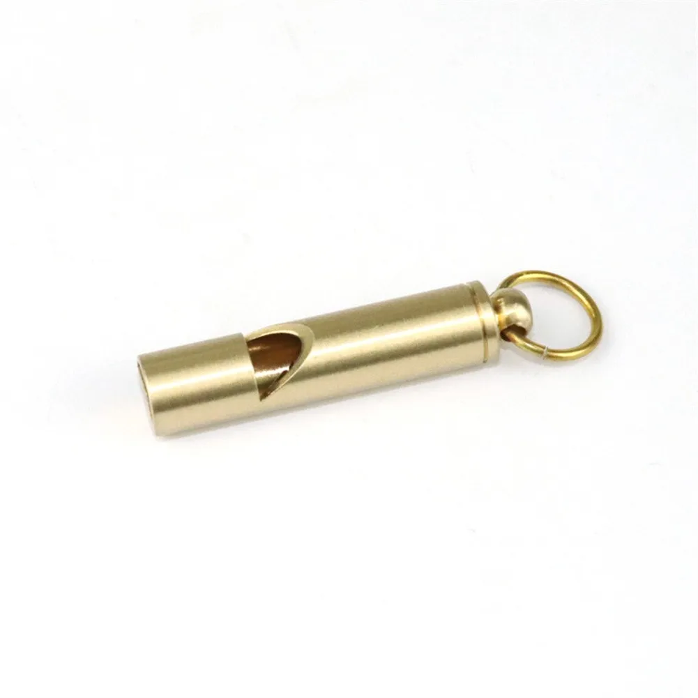 

Newest Reliable Useful Hot Sale Tools Brass Whistle 10mm 1mm 41.5mm Metal Mini Pet Training Portable Survival Yellow