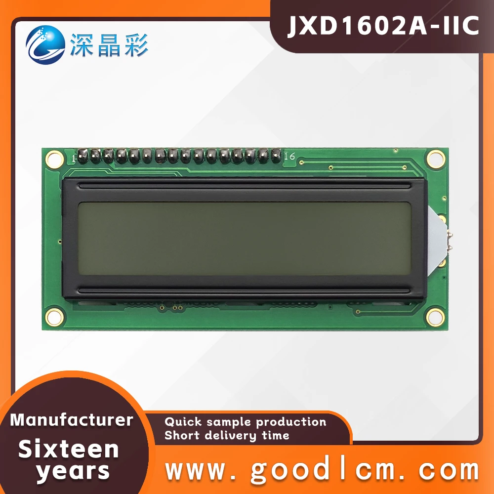 Pantalla de matriz de puntos LCD en idioma ruso JXD1602A-IIC interfaz iic/i2c FSTN módulo de pantalla LCM positivo rojo de 1602 caracteres