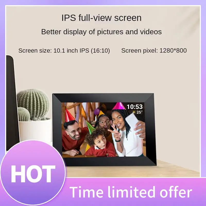 

B69C 10,1-дюймовая фоторамка 1 + 32G 1280X800 Wi-Fi Цифровая фоторамка Настольный видеоплеер