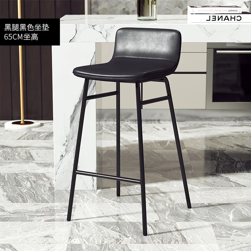Manufacturer wholesale American bar stool home studio wrought iron back bar chair modern simple high stool