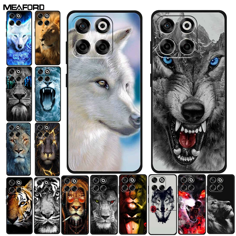 Para ZTE Axon 70 Funda Wolf Lion suave TPU Funda de silicona para teléfono ZTE Nubia V70 Funda a prueba de golpes carcasa de parachoques ZTE Blade V70 Coque