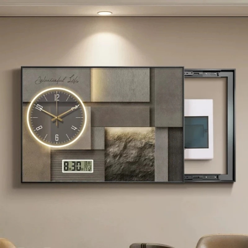 Calendar Luxury Wall Clocks Retro Nordic Silent Movement Wall Clocks Aesthetic Future Reloj De Pared Living Room Accessories