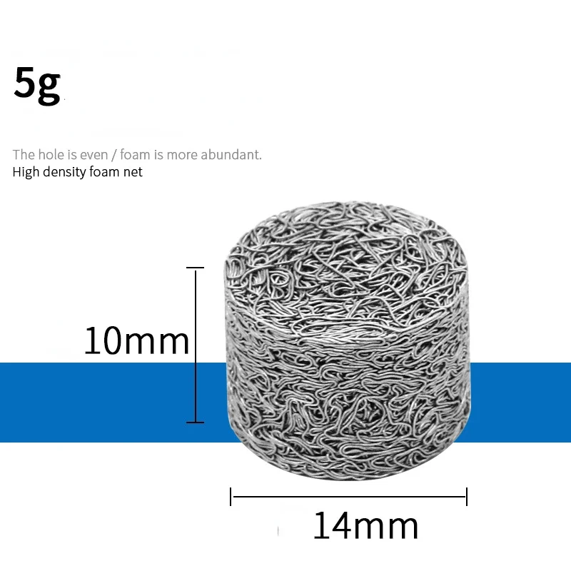 Filtros de malla de lanza de espuma, accesorios de generador de filtro de repuesto para tableta de acero inoxidable, 5 gramos, 10 Uds.