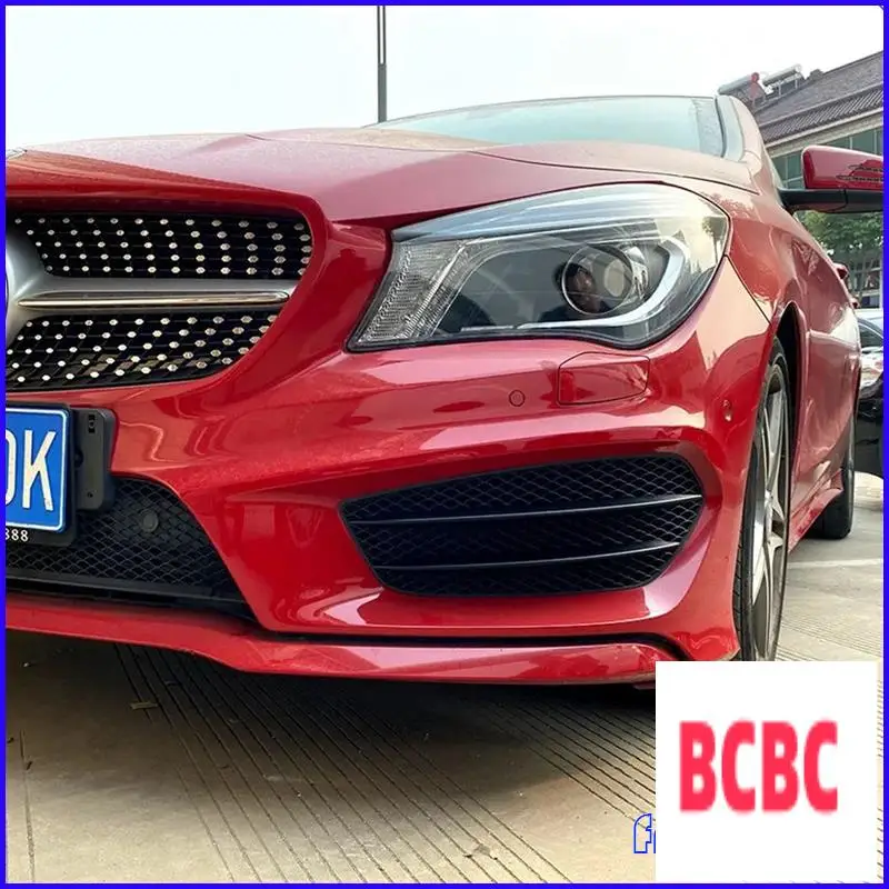 BB-Fog Light Cover Grille Front Bumper For Mercedes Benz CLA Class C117 CLA200 250 CLA45 AMG 2013-2015 Grill Grid Kit