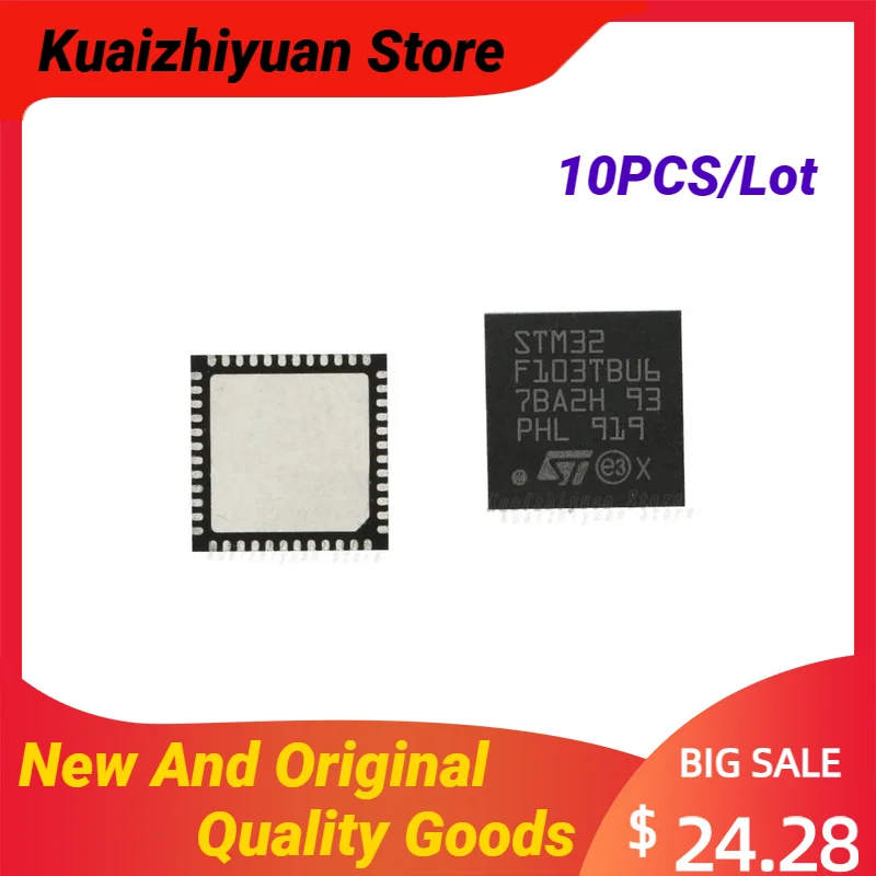 10PCS/Lot New And Original STM32F103TBU6 STM32F103TBU STM32F103TB IC MCU Chip VFQFPN36 QFN36 Chipset Quality Goods